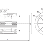 Dimensiune Motor electric trifazat 30kw 3000rpm 200 B5