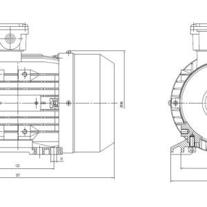 Dimensiune motor electric trifazat 2.2kw 1400rpm 90B3