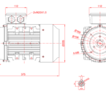 Dimensiuni motor 100B14