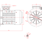 Dimensiuni motor 100B5 2