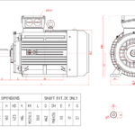 Dimensiuni motor 160B3 4