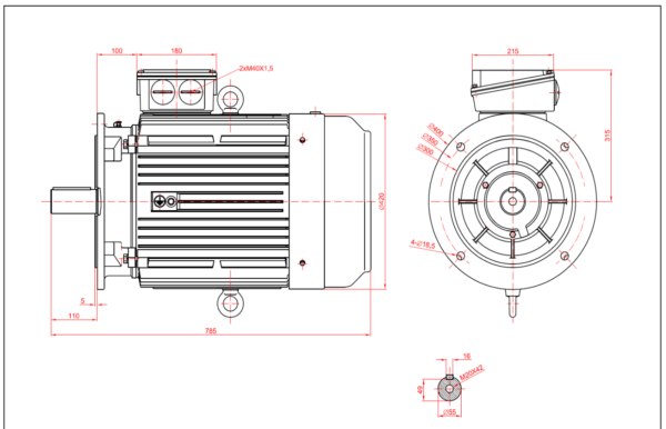 Dimensiuni motor 200B5