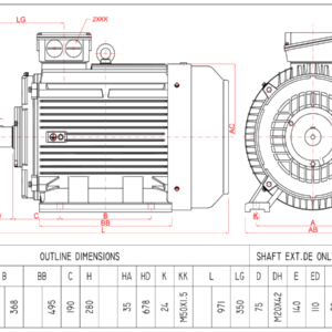 Dimensiuni motor 280B3