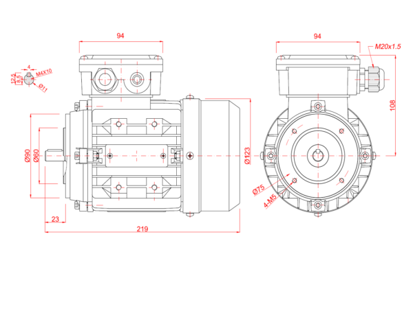 Dimensiuni motor 63B14 3