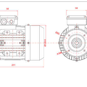 Dimensiuni motor 71B14
