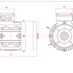 Dimensiuni motor 71B14 4