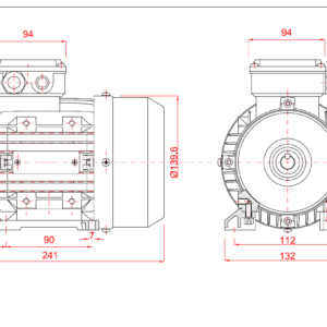 Dimensiuni motor 71B3 2