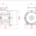 Dimensiuni motor 71B3 4