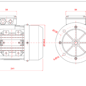 Dimensiuni motor 71B5 2