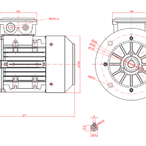 Dimensiuni motor 80B5