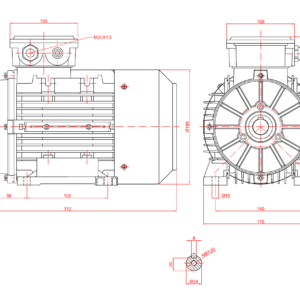 Dimensiuni motor 90B3 2
